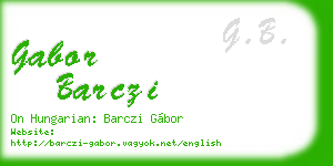 gabor barczi business card